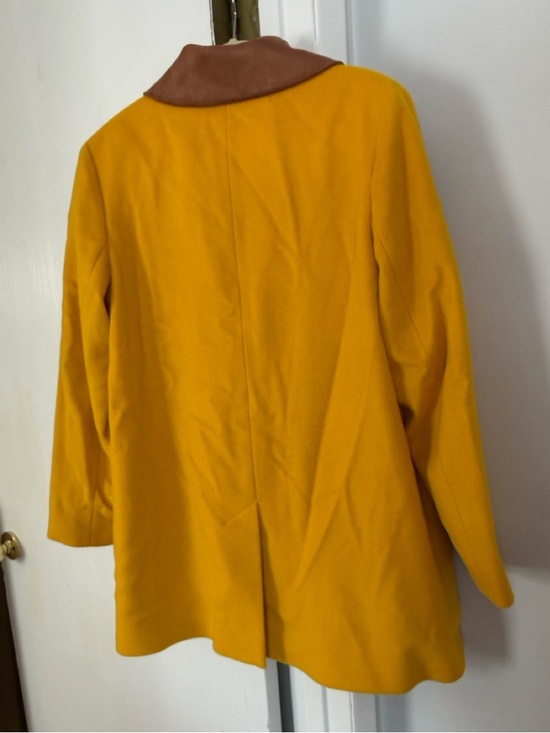 FLEURETTE Wool Barn Yellow Coat Jacket - Picture 4 of 9